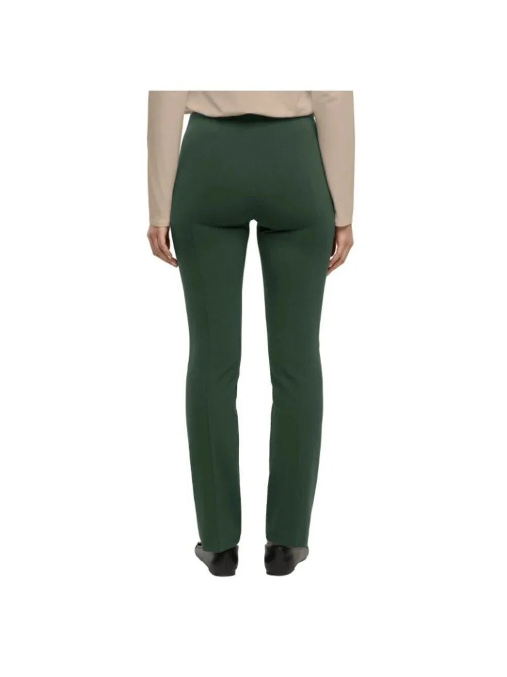 NWT Banana Republic Women's M Green Ponte Pants Slim Leg C0443